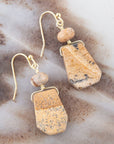 Picture Jasper Slab Earrings