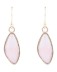 Pink Opal and Bronze Drop Earring