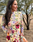Three Dimensional Floral Dress -clearance