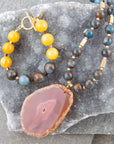 Prairie Sky Agate Pendant Necklace