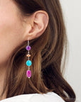 Prescott Blue Magnesite Sterling Silver Drop Earrings