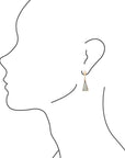 Prism Amazonite and Bronze Post Earrings