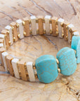 Pueblo Blue Magnesite Slim Stretch Bracelet