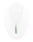 Pueblo Blue Turquoise and Sterling Silver Pendant Necklace