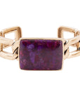 Purple Turquoise Golden Cuff Bracelet