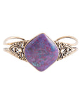 Purple Turquoise Golden Cuff Bracelet