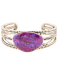 Purple Turquoise Golden Roped Cuff Bracelet
