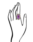 Purple Turquoise Shield Ring
