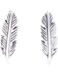 Quill Sterling Silver Feather Stud Earrings