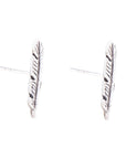 Quill Sterling Silver Feather Stud Earrings