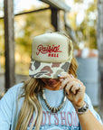 Raisin' Hell Green Camo Trucker Hat