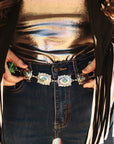 Rectangle Concho Chain Belt