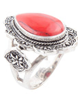 Red Siren Howlite Sterling Ring