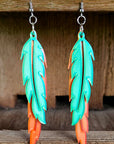 3D Print Double Feather Boho Earrings Made in America