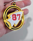 3D Print Kansas City Travis 87 Arrowhead Chiefs Earrings Kelce Made in America