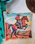 Vintage Cowboy Pillow Case Made in America