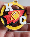 3D Print Chiefs Earrings Keychain Red Kingdom Kansas City KC Football