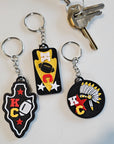 Set of 3 3D Print Chiefs Arrowhead Kc Kansas City Football Keychains Made in America