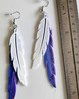 3D Print Double Feather Boho Earrings Made in America