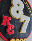 3D Print Chiefs Kc 87 Kelce Travis Kansas City Football Ornament or Keychain