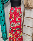 Vintage Cowgirl Collage Western Maxi Skirt