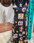 Vintage Cowgirl Collage Western Sun Dress