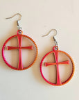 3D Print Christian Cross Faith Earrings Made in America