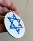 3D Print Israel Flag Star of David Ornament or Keychain