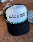 Round Turquoise Bead Trucker Hat Chain