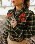 Plaid Petal Rodeo Button Up