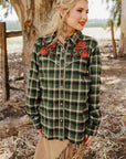 Plaid Petal Rodeo Button Up