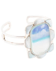 Scenic Beach Blue Larimar and Sterling Silver Cuff Bracelet