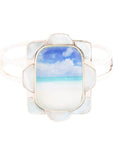 Scenic Beach Blue Larimar and Sterling Silver Cuff Bracelet