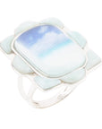 Scenic Beach Blue Larimar and Sterling Silver Ring