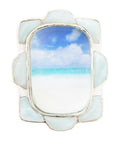 Scenic Beach Blue Larimar and Sterling Silver Ring