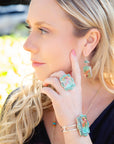Scenic Desert Sedona Blue Turquoise Golden Ring