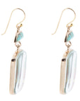 Scenic Sedona Desert Blue Turquoise Golden Drop Earrings