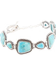 Sedona Blue Turquoise and Sterling Silver Toggle Bracelet
