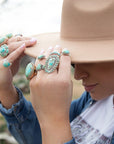 Sedona Blue Turquoise and Sterling Silver Statement Ring