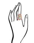 Sedona Turquoise and Orange Sponge Coral Ring
