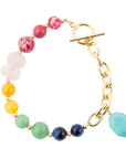 Serape Multi-Color Golden Toggle Bracelet
