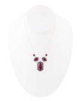 Shielded Purple Turquoise and Sterling Silver Necklace
