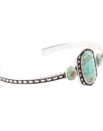 Shielded Blue Turquoise and Sterling Silver Cuff Bracelet
