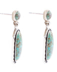 Shielded Blue Turquoise and Sterling Silver Earrings