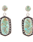 Shielded Blue Turquoise and Sterling Silver Earrings