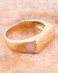 Signet Pink Opal and Bronze In The Hole Ring