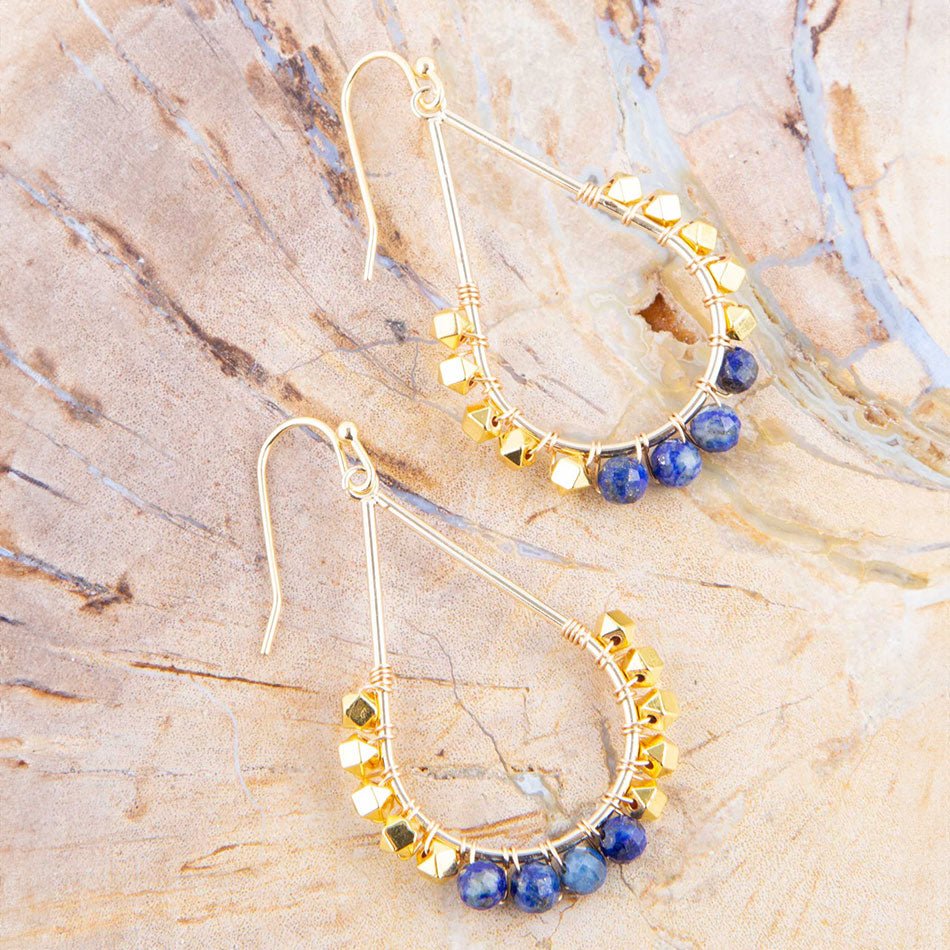 Simple Things Lapis Loop Earrings