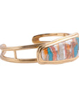 Simplicity Refined Blue Spiny Oyster/Turquoise Golden Bracelet