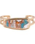 Simplicity Refined Blue Spiny Oyster/Turquoise Golden Bracelet