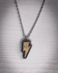 Striker White Lightning Bolt Fashion Necklace